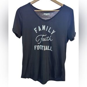 Faith Family Football Short Sleeve T-shirt. Size M